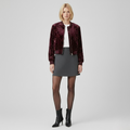 Veste aspect velours pour femme