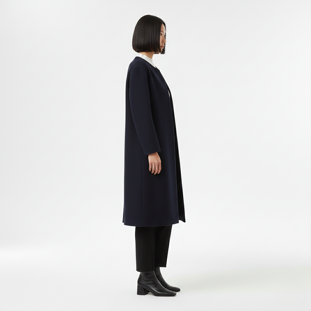 Manteau à coupe longue pour femme