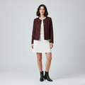 Veste à coupe courte à texture apparente pour femme