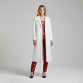 Manteau à coupe longue à coupe tailleur pour femme