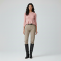 Pull à côtes à basque pour femme