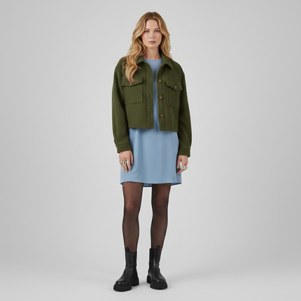 Veste à coupe courte style utilitaire pour femme