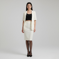 Ensemble à manches courtes à coupe tailleur pour femme