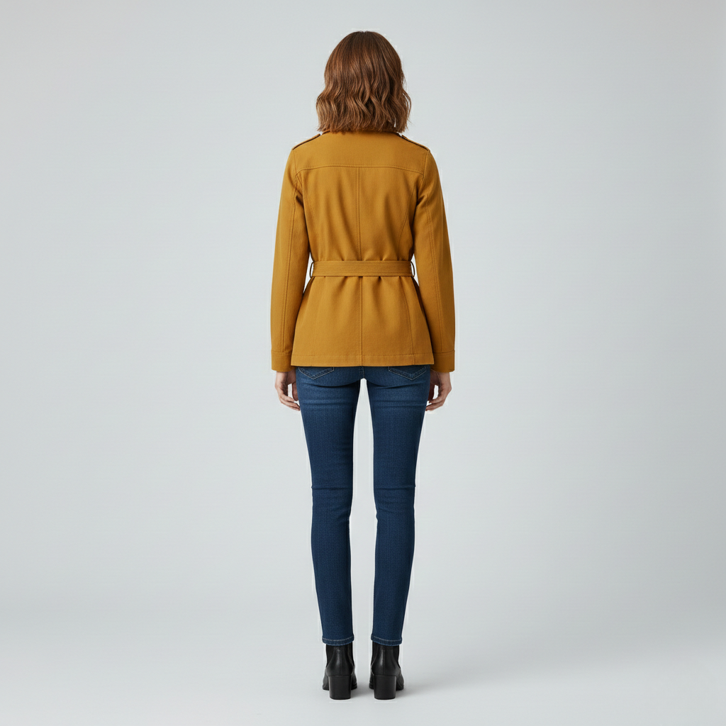 Veste avec ceinture style utilitaire pour femme
