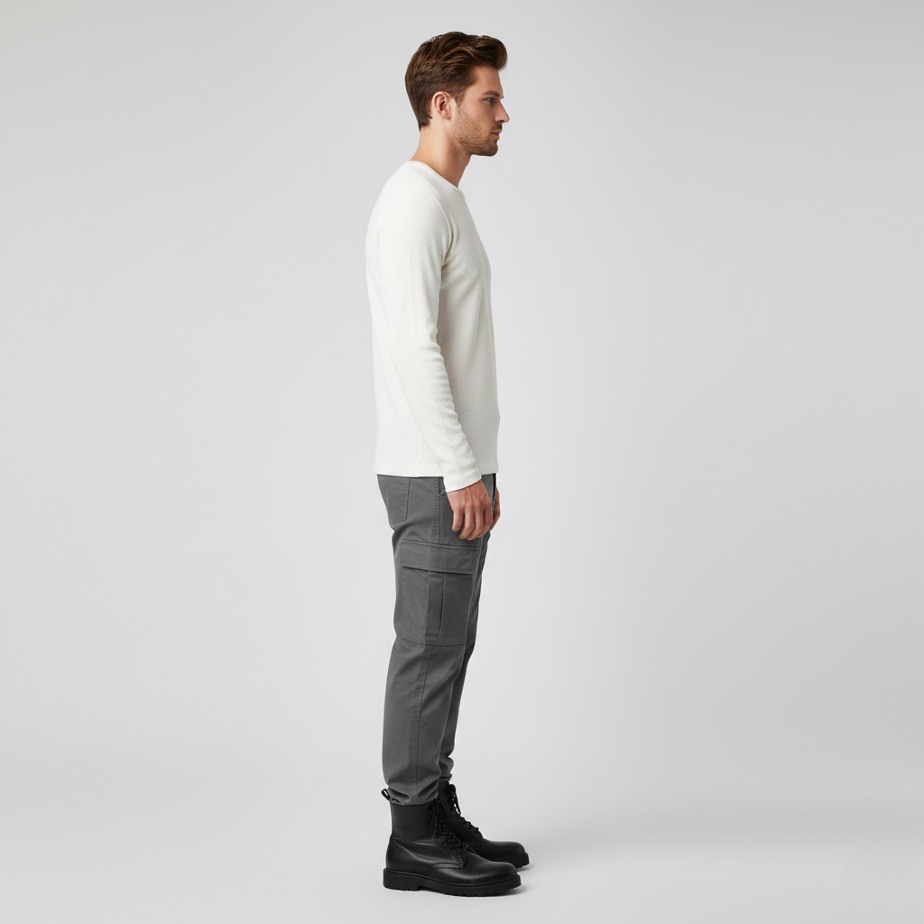 Pull à manches longues en maille pour homme