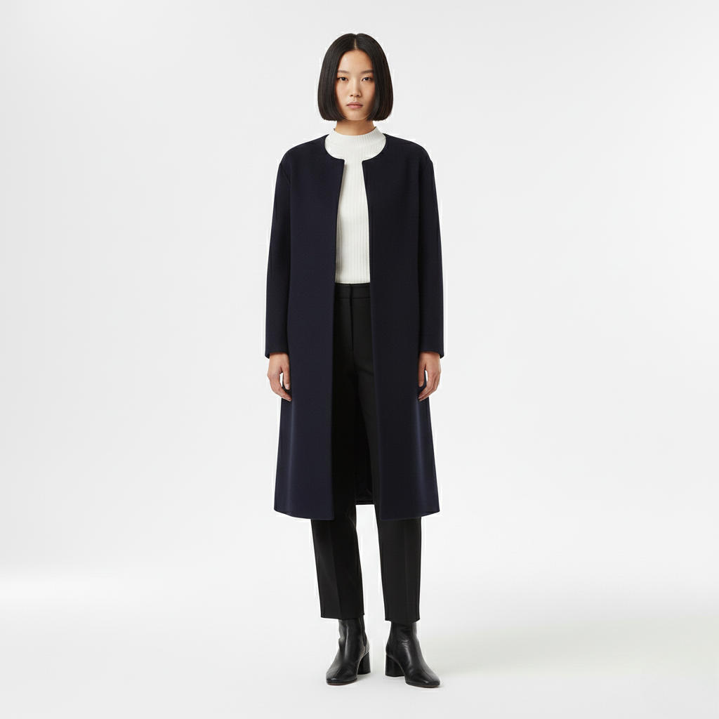 Manteau à coupe longue pour femme